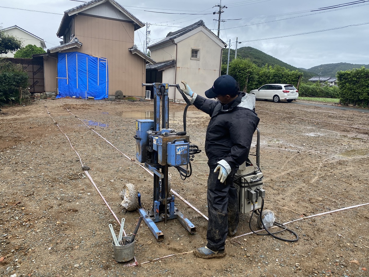 地盤調査 写真