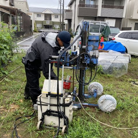 地盤調査 写真