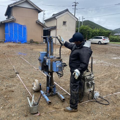 地盤調査 写真